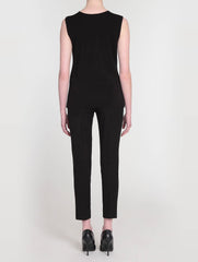 27" Scoop Neck Tank, Black, Plus Size