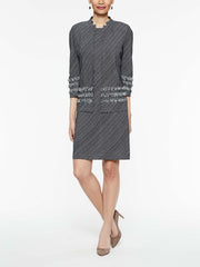 Bias Pattern Dress Color Black/White