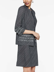 Bias Pattern Fringe Jacket Color Black/White