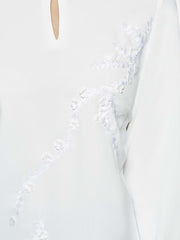 Applique Blouse Color White