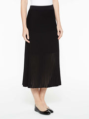 A-Line Multi Stitch Skirt Color Black