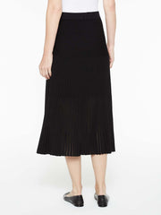 A-Line Multi Stitch Skirt Color Black