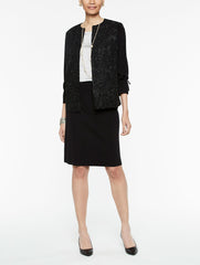 Beaded Rose Jacket Color Black
