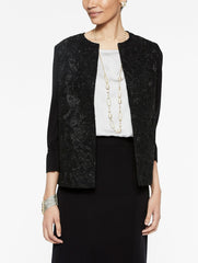 Beaded Rose Jacket Color Black