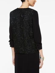 Beaded Rose Jacket Color Black