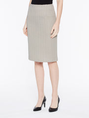 Basketweave Textured Skirt Color Almond Beige