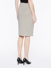 Basketweave Textured Skirt Color Almond Beige