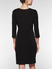 Black 3/4 Sleeve Sheath Dress